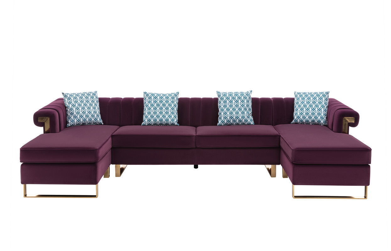 Maddie - Velvet Sectional Sofa