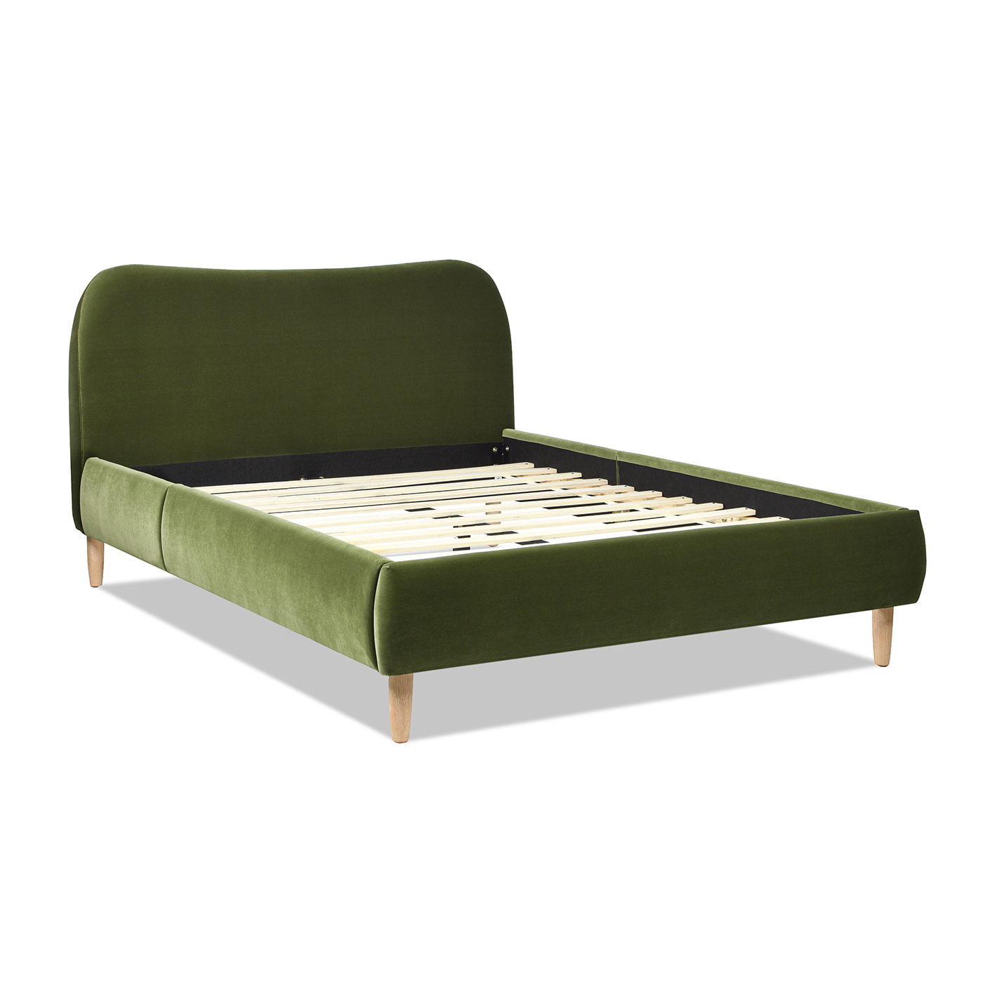 Roman - Curved Headboard Upholstered Platform Bed