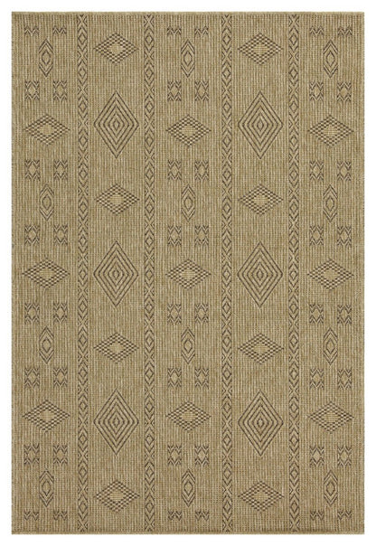 Earth - 5'3" X 7'3" Polypropylene Indoor / Outdoor Area Rug - Jute / Mocha