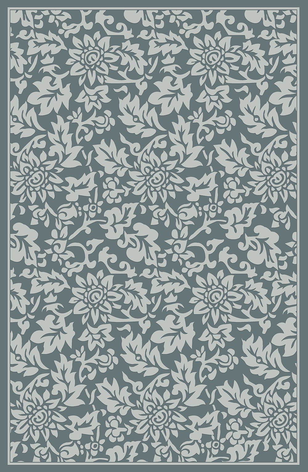 Macau - Non - Slip Accent Rug, Floral Charm