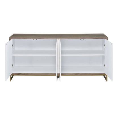 Paavan - Console Cabinet - White / ChampagneChampagne