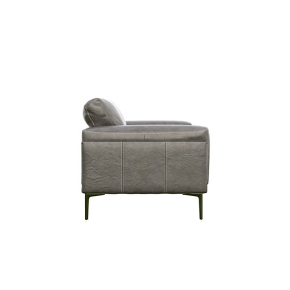 Onyx - Leather Loveseat - Gray