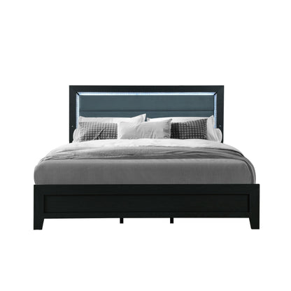 Carlos - Queen Bed & LED - Black