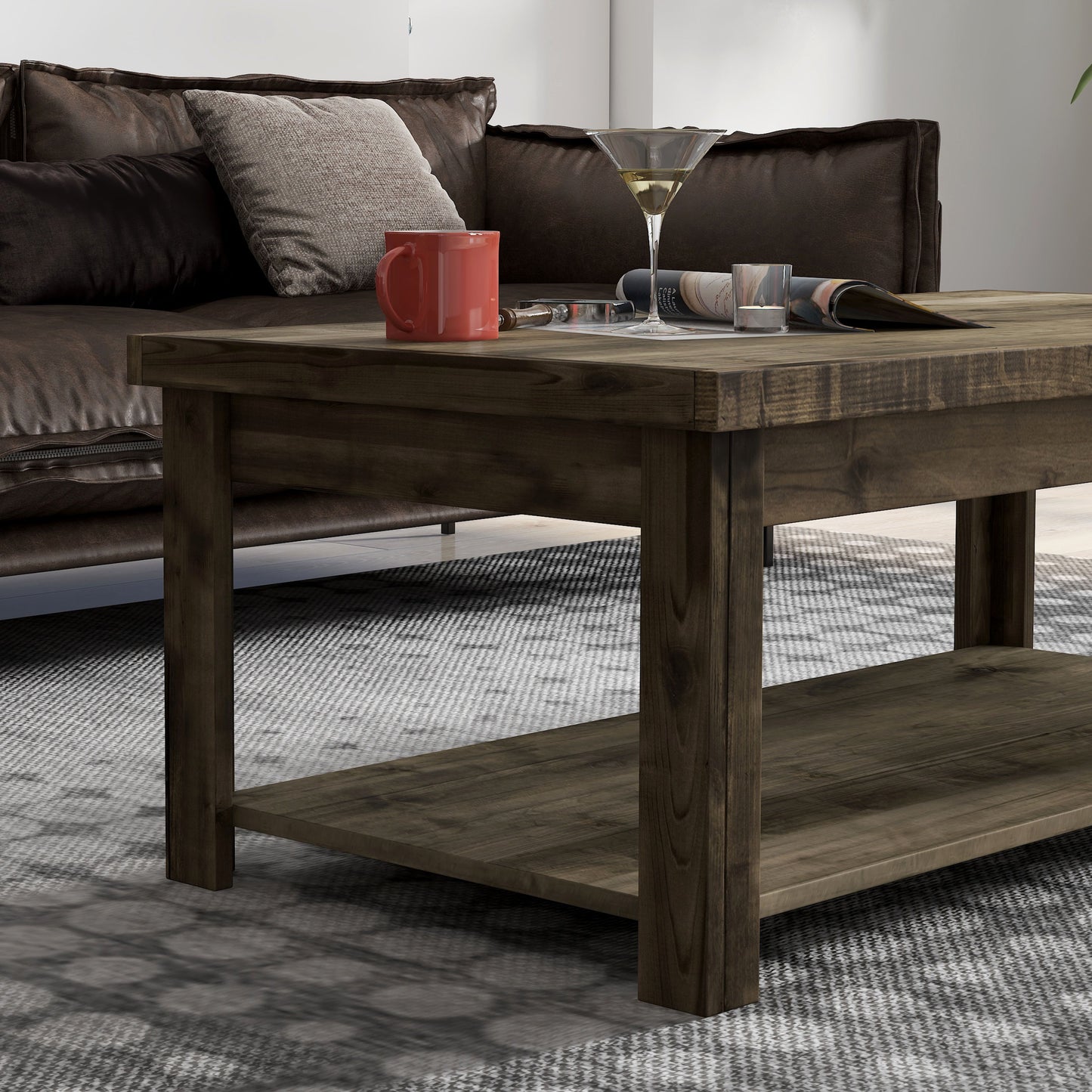 Joshua Creek - 48" Coffee Table - Barnwood