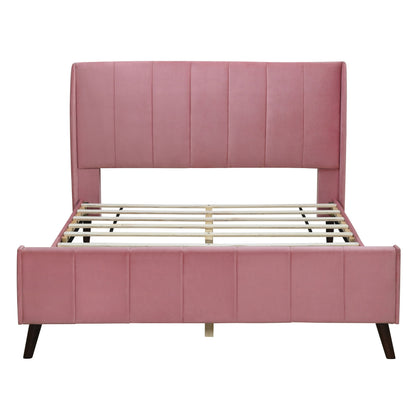 Upholstered Platform Bed, Velvet