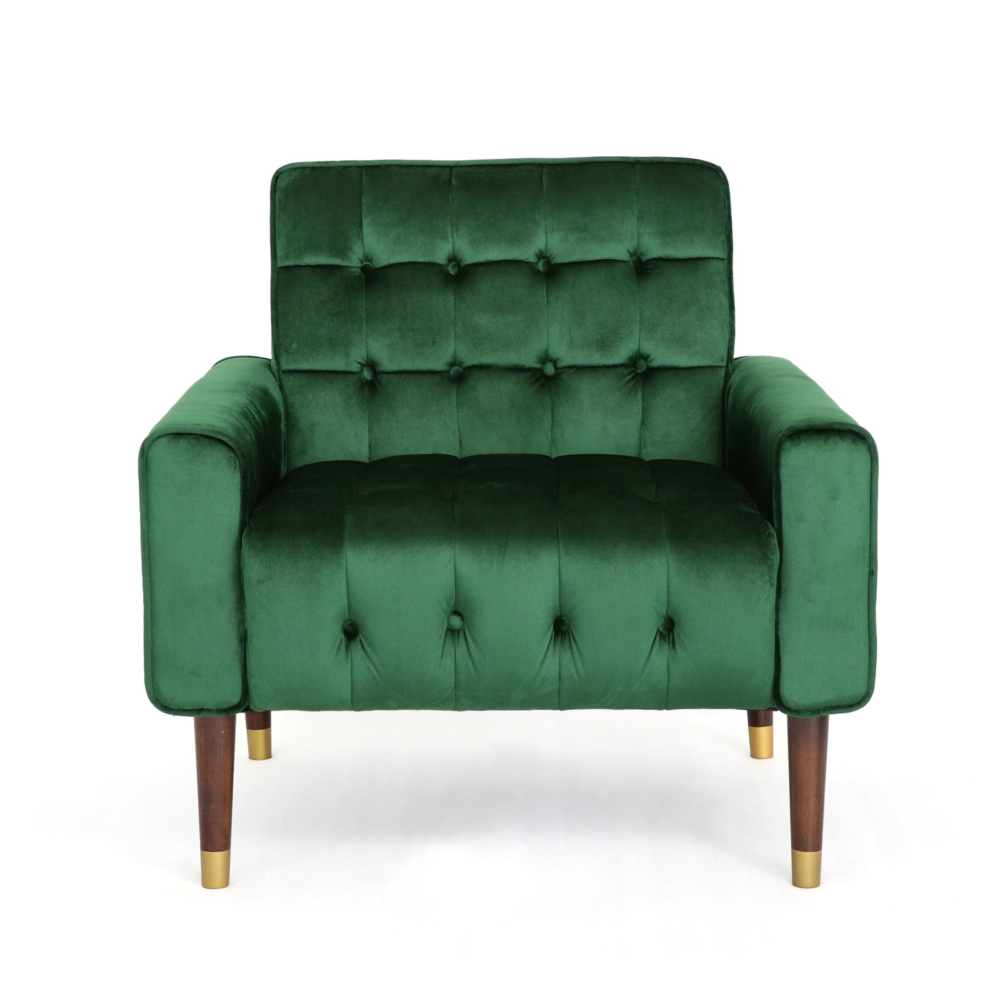 Comfy Arm Chair Tufted Back, Modern For Living Room, Bedroom And Study - Emerald