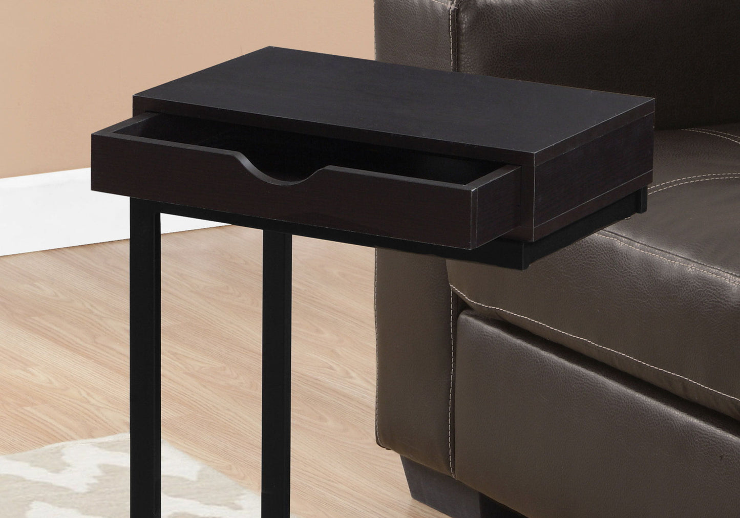 Accent Table, C - Shaped Contemporary Elegant Desig