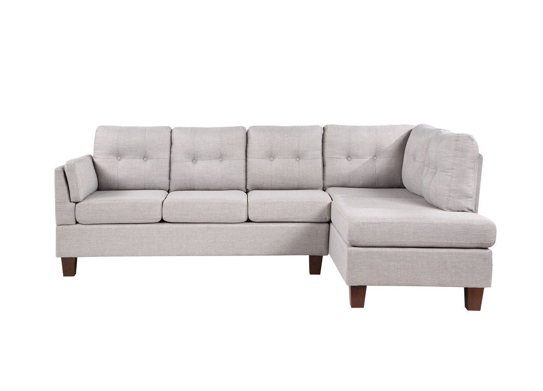 Dalia - Linen Modern Sectional Sofa With Right Facing Chaise