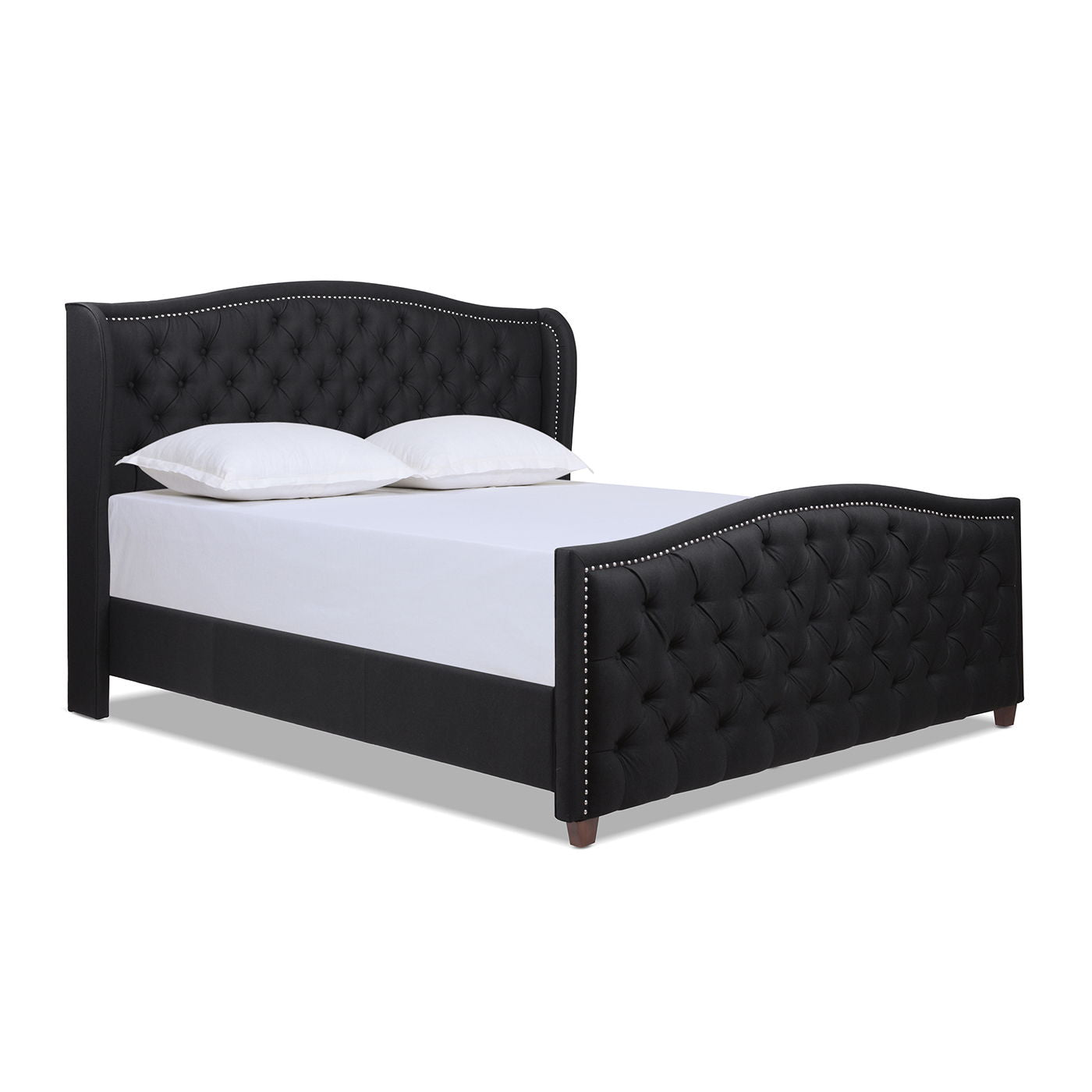 Marcella - Upholstered Shelter Headboard Bed Set