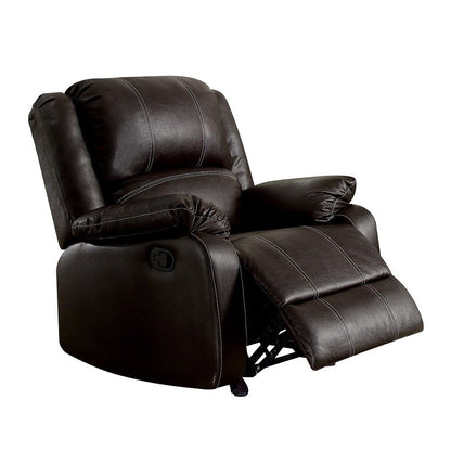 Zuriel - Synthetic Leather Recliner Chair - Black