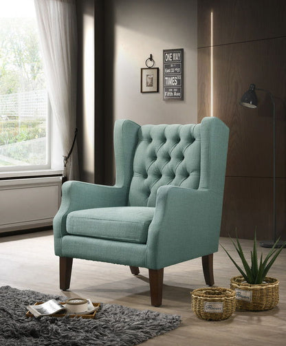 Irwin - Linen Button Tufted Wingback Chair