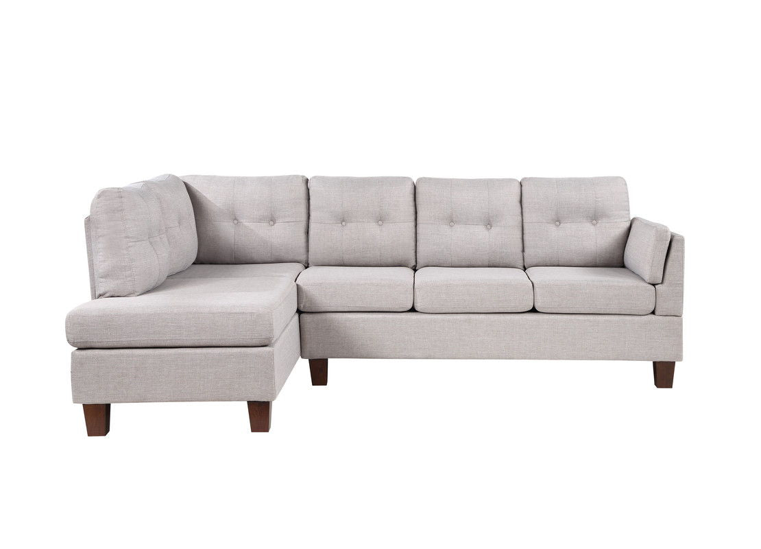 Dalia - Linen Modern Sectional Sofa With Left Facing Chaise