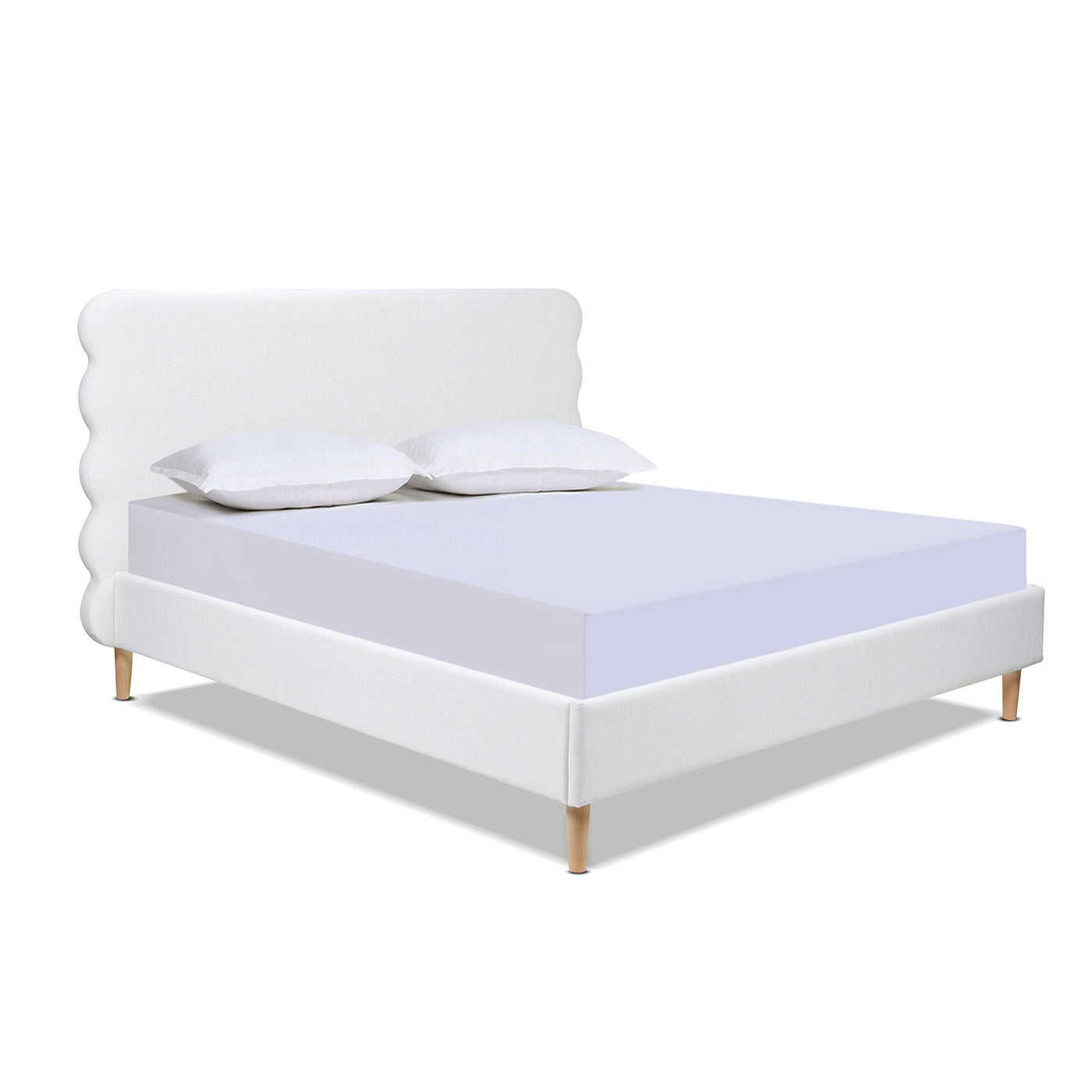 Stockholm - Modern Wavy Headboard Platform Bed