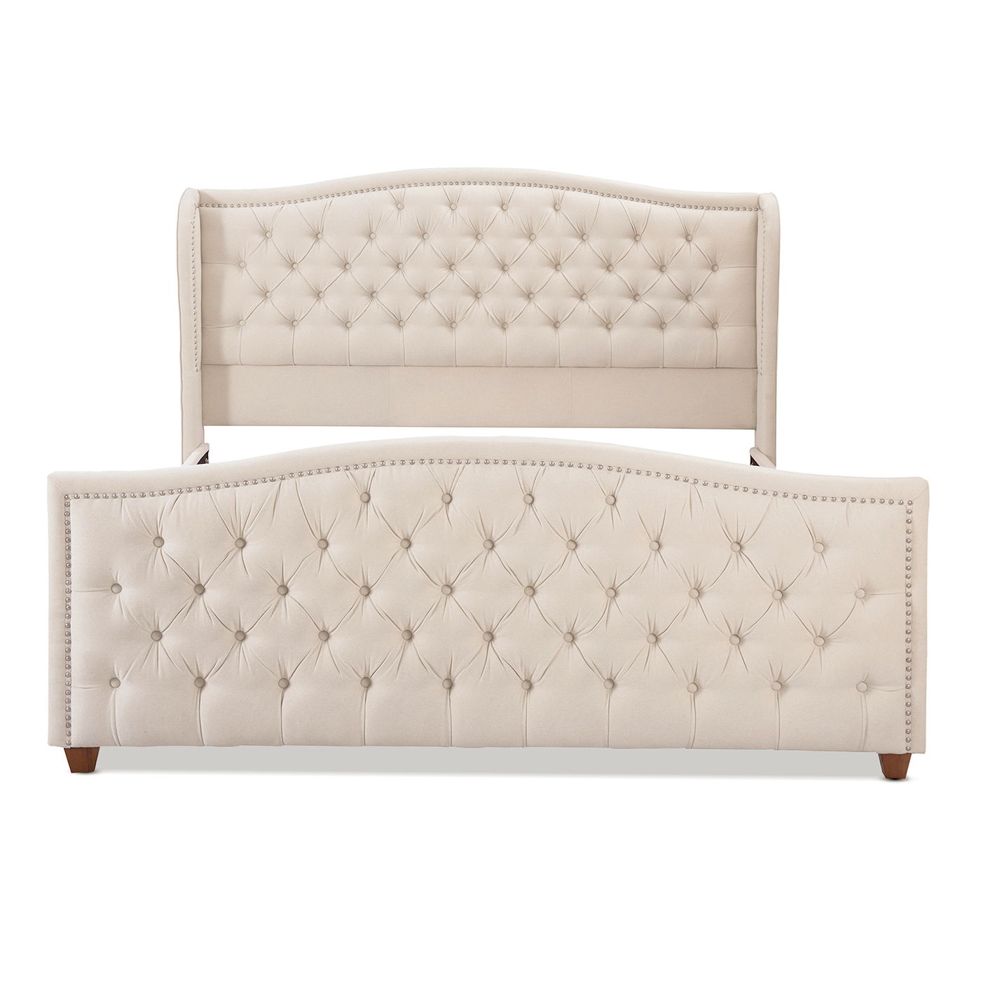 Marcella - Upholstered Shelter Headboard Bed Set