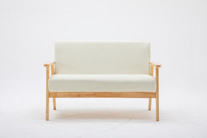 Bahamas - Linen Fabric Loveseat - Beige