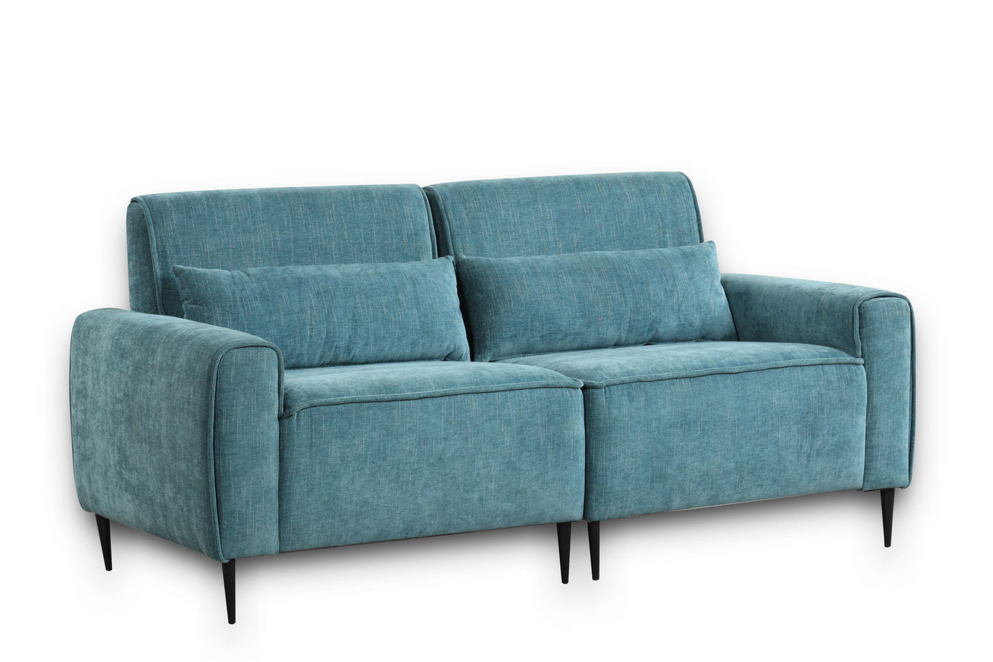 Valentina - Chenille Sofa With Metal Legs And Throw Pillows