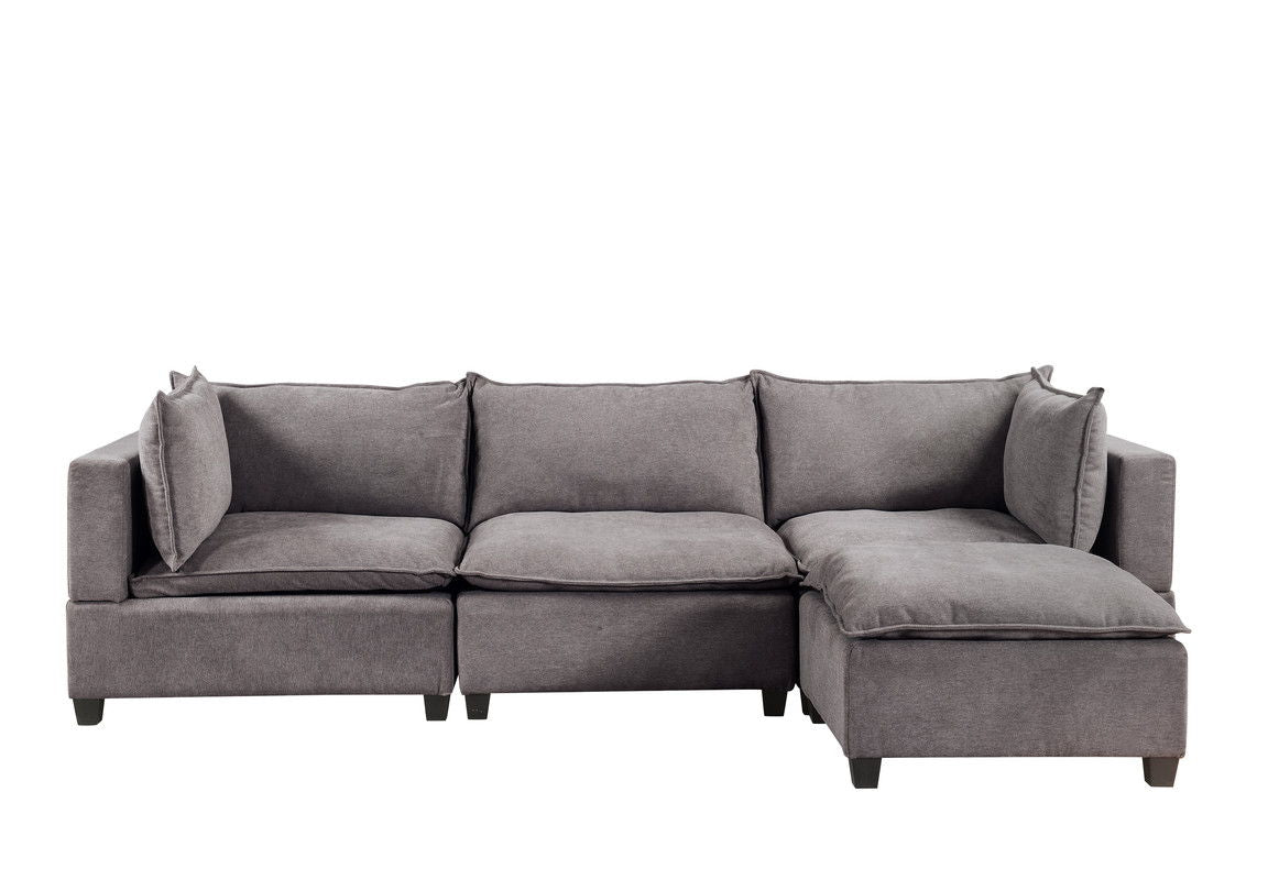 Madison - Fabric Reversible Sectional Sofa Ottoman