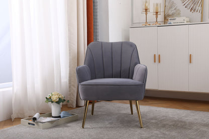 Modern Mid-Century Chair Linen Sherpa Armchair For Living Room Bedroom Office