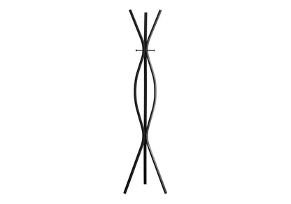 Coat Rack, Hall Tree, Free Standing, 3 Hooks For Entryway, Contemporary & Modern - Black