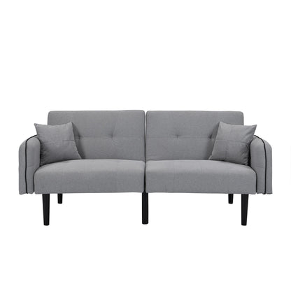 Folding Ottoman Sofa Bed With Stereo - Gray Fabric