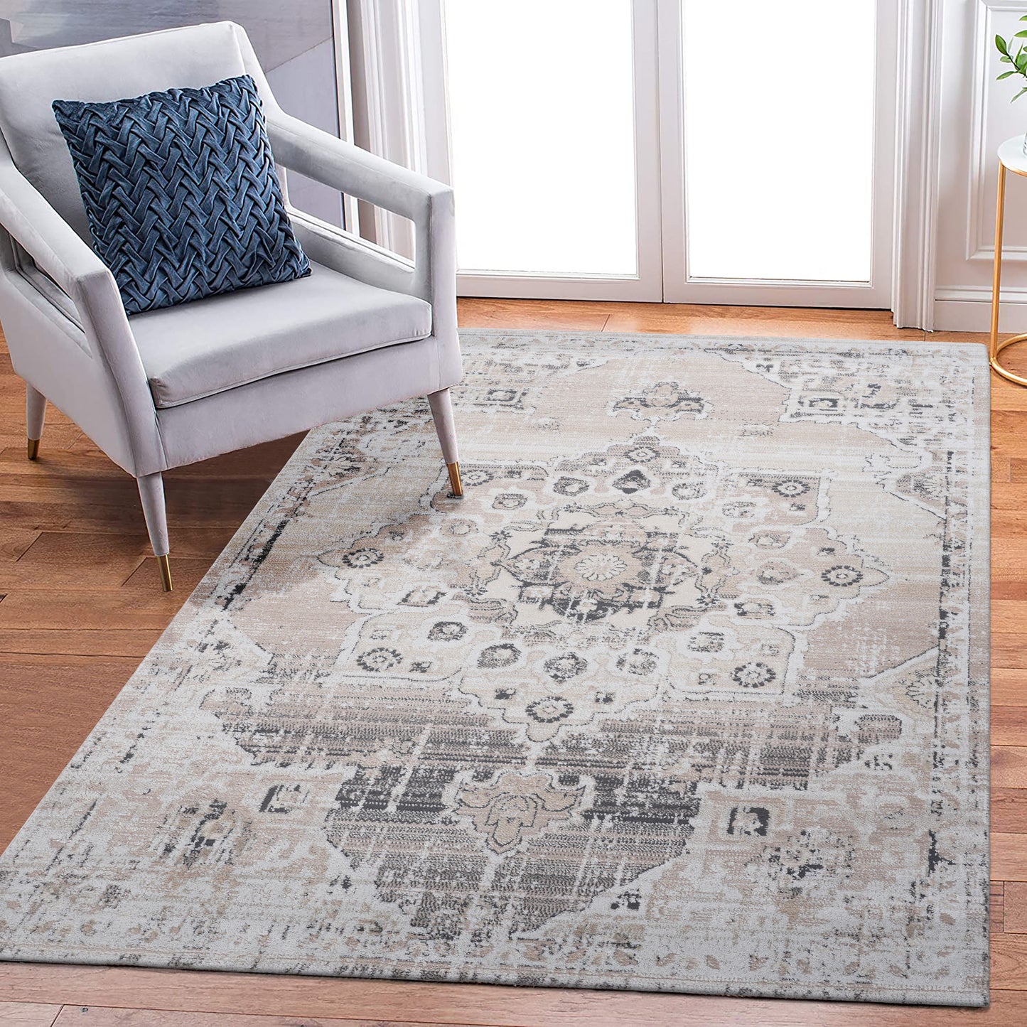 Medallion Non-Shedding Living Room Bedroom Dining Home Office Stylish And Stain Resistant Area Rug