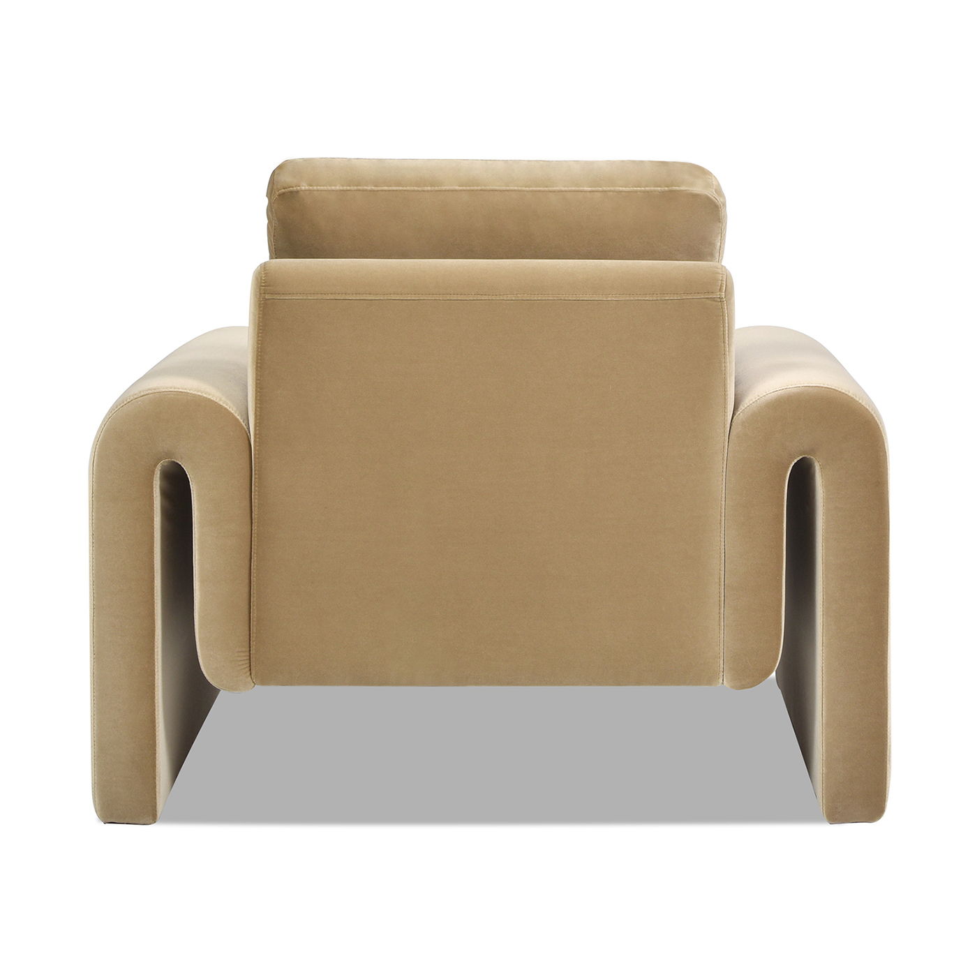 Mason - Arched Arm Chair - Camel Brown Beige