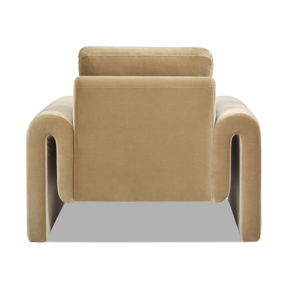 Mason - Arched Arm Chair - Camel Brown Beige