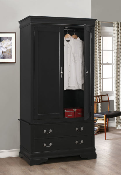 Louis Phillipe - G3150-A Armoire - Black