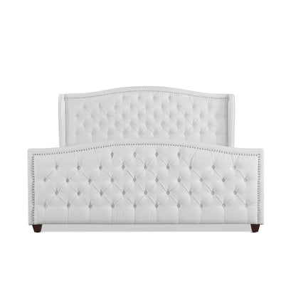 Marcella - Upholstered Shelter Headboard Bed Set