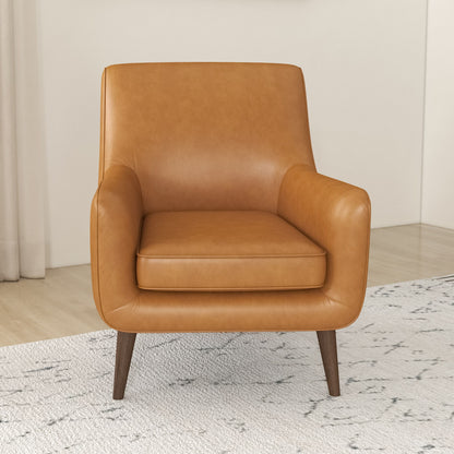 Alex - Leather Lounge Chair - Tan