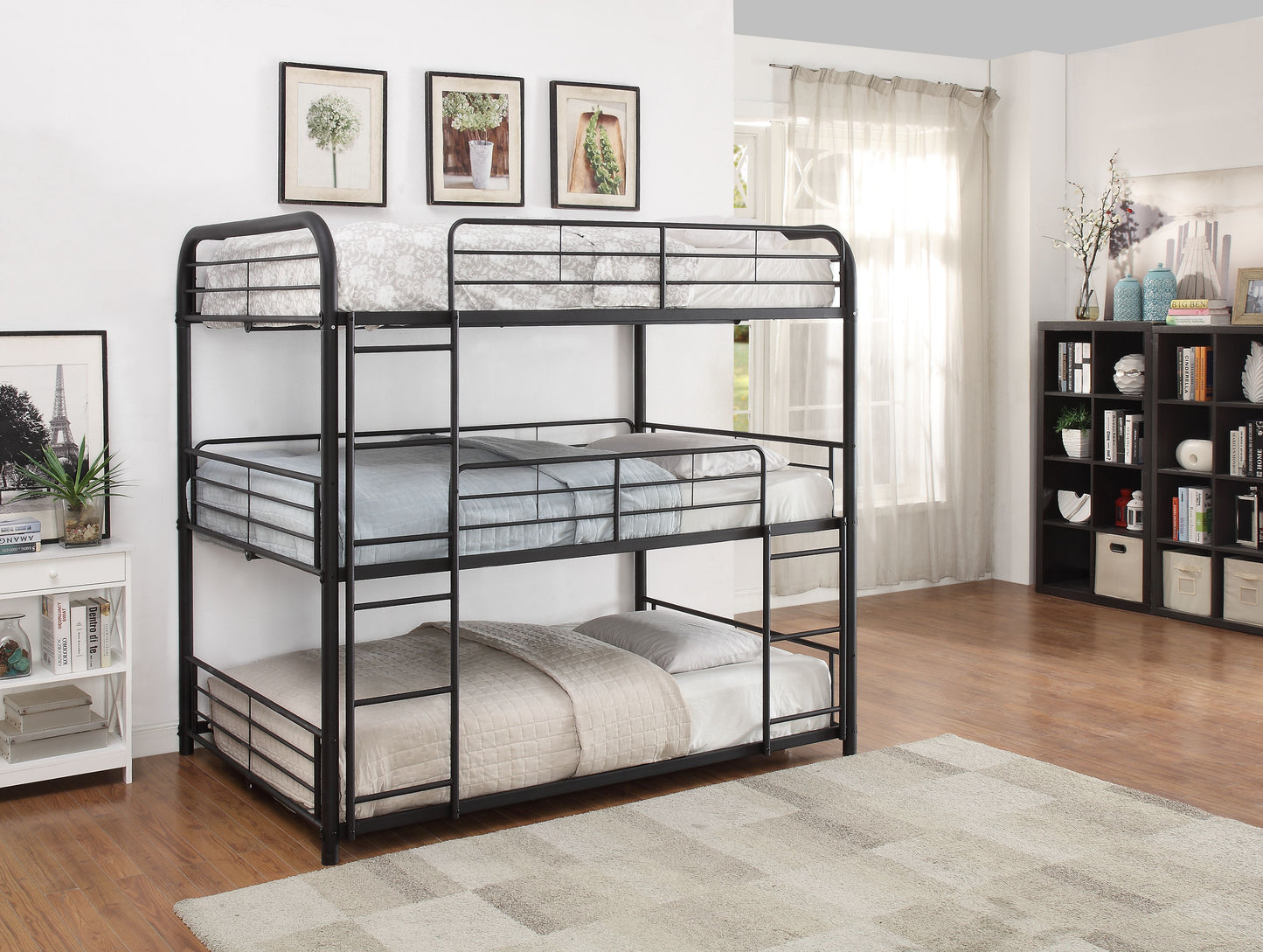 Cairo - Triple Full Bunk Bed - Black