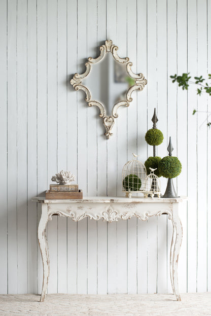 Slimline Console Table, For Hallway Living Room Bedroom - Whitewash