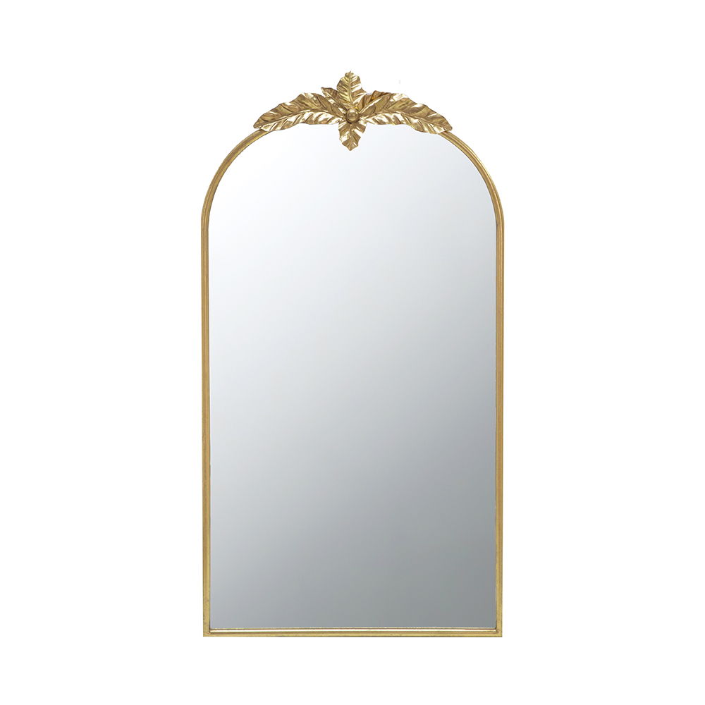 Arched Wall Mirror With Metal Frame, Wall Mirror For Living Room, Bedroom Hallway