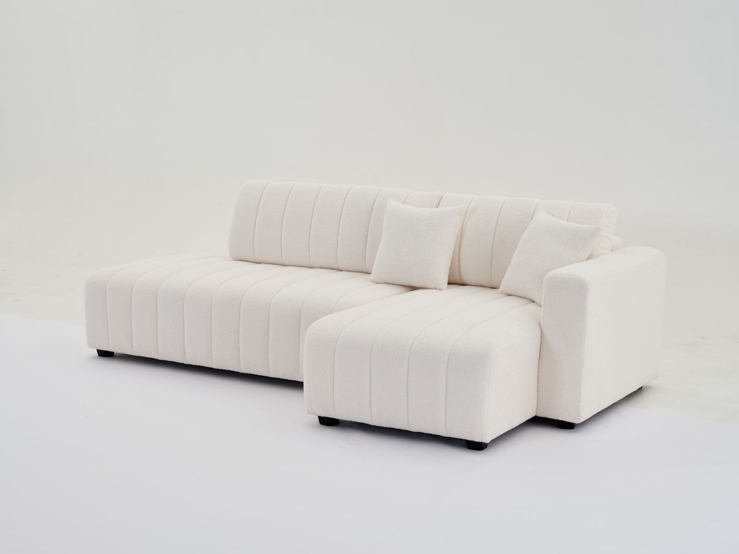 Jessica - Lamb Wool Sectional Sofa With Chaise