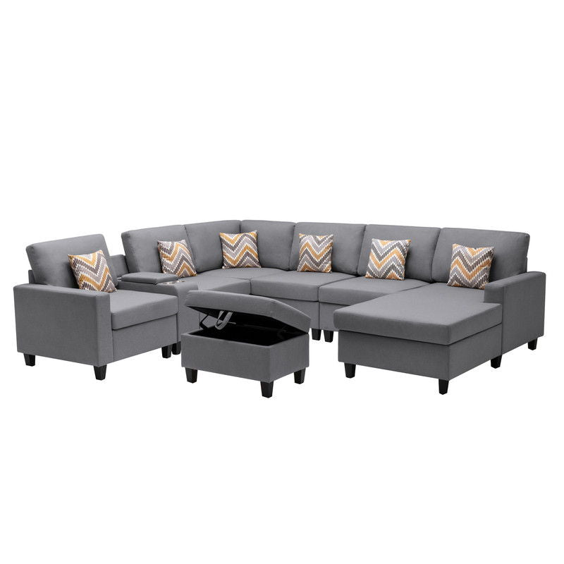 Nolan - 8 Piece Sectional Sofa With Interchangeable Legs