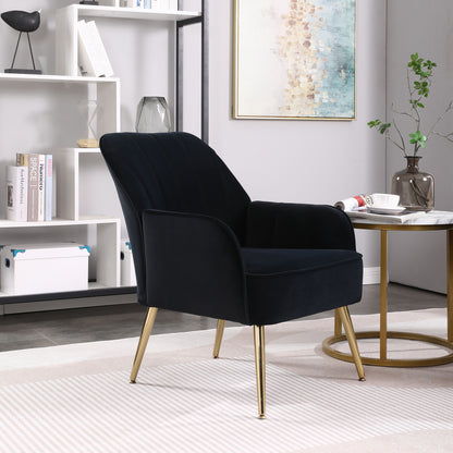 Modern Mid-Century Chair Linen Sherpa Armchair For Living Room Bedroom Office