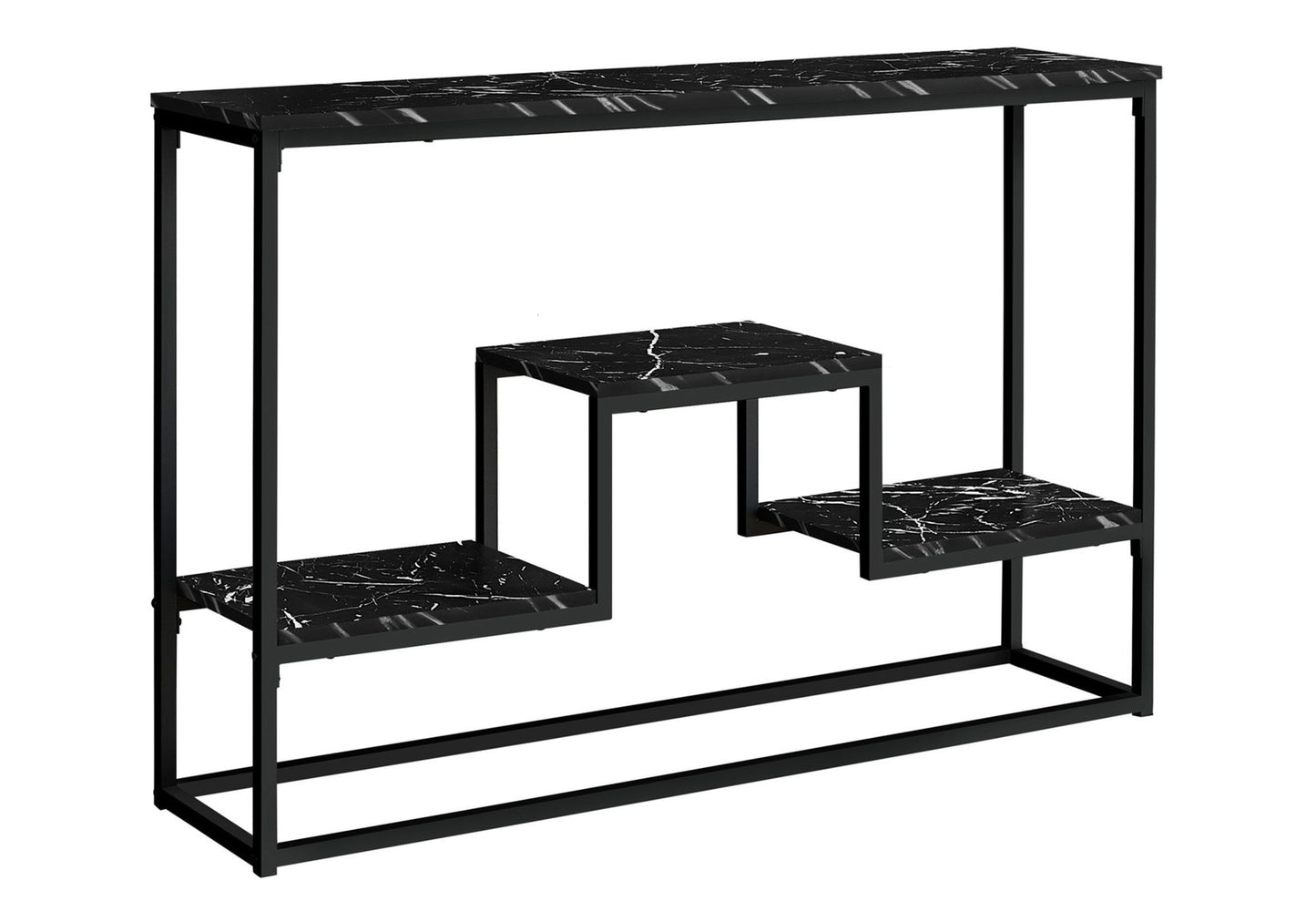 Accent Console Table For Entryway, Multi-Tier Design