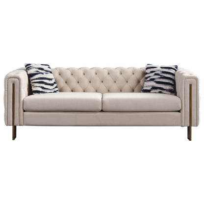 Chesterfield - Modern Tufted Velvet Living Room Sofa, 84.25''W Couch