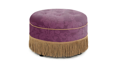 Yolanda - Luxurious Upholstery Round Upholstered Accent Ottoman