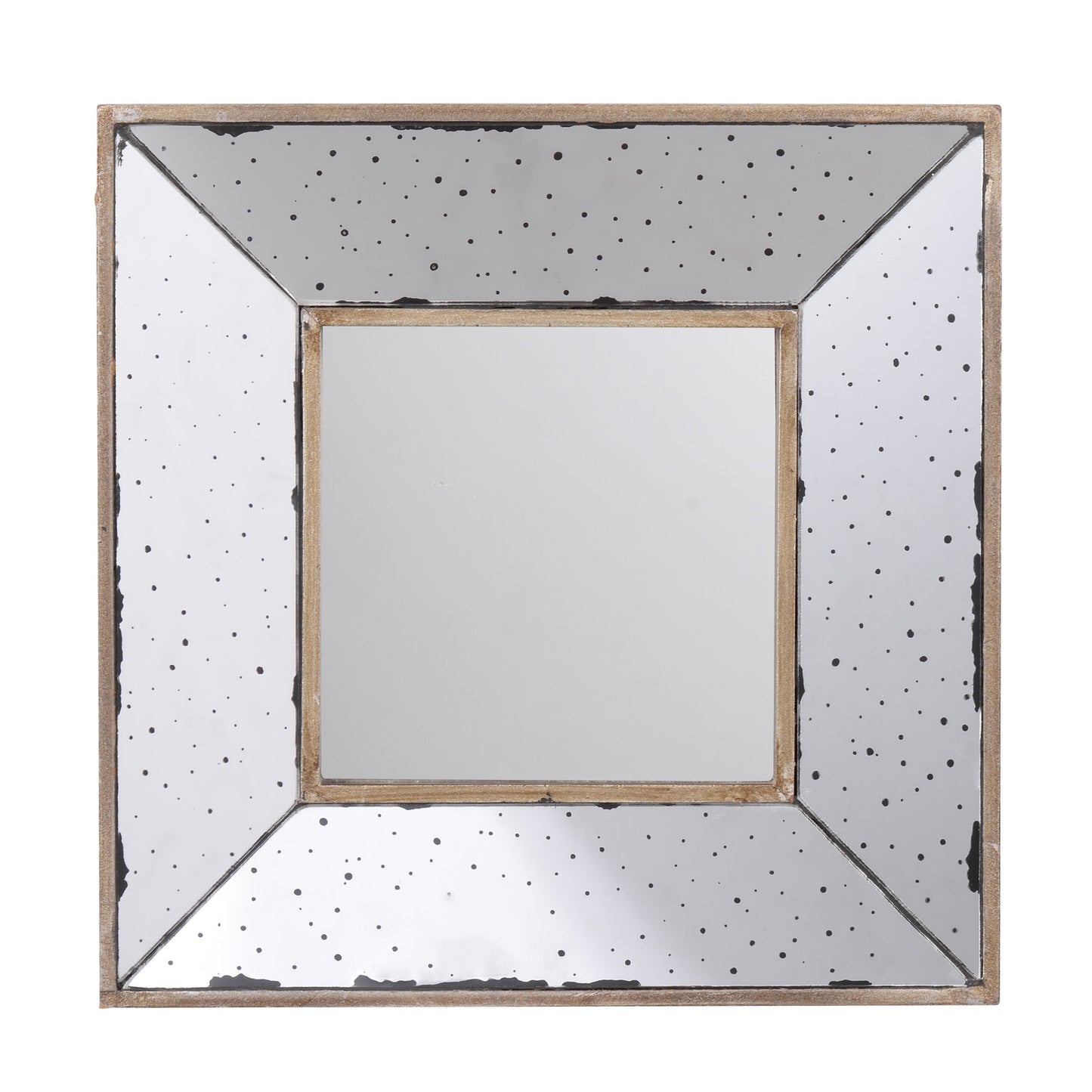 Distressed Silver Square Accent Mirror, Wall Mirror For Living Room - Silver