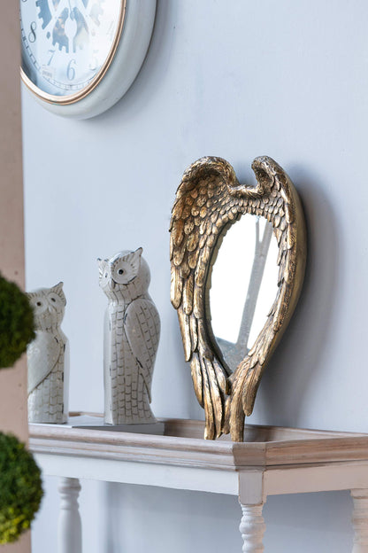 Golden Wing Accent Mirror, Wall Mirror For Living Room - Gold